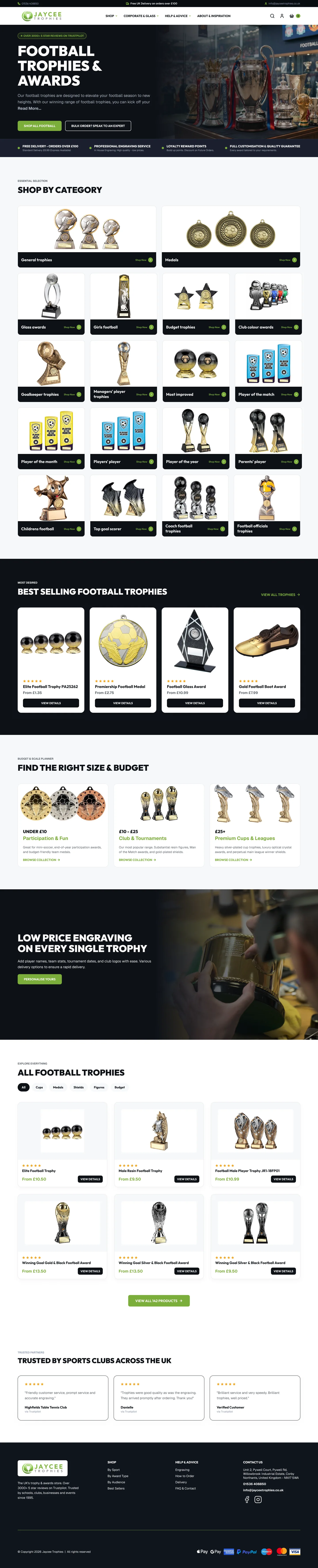 Jaycee Trophies: Football trophies